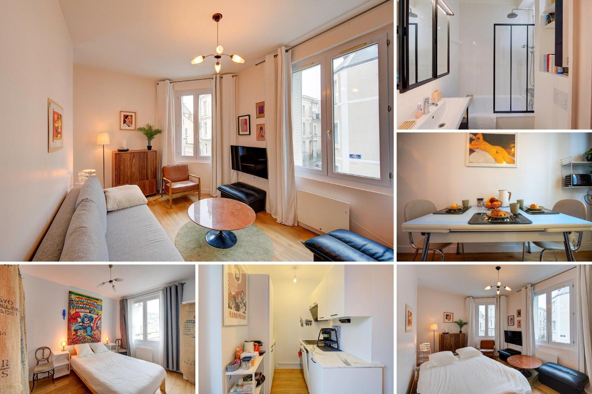 Apartament Chic Et Cosy - 5Mn De La Gare - Arrivee Autonome Tours Zewnętrze zdjęcie